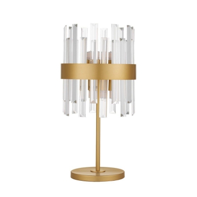 Złota lampa stołowa Cholula na okrągłej podstawie