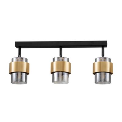 Nowoczesna lampa sufitowa Vieja 3 na czarnym stelażu