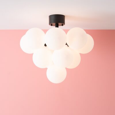 Dekoracyjna lampa sufitowa Merlot z kulistymi kloszami