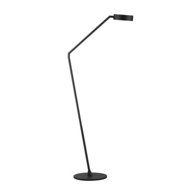 Czarna lampa podłogowa Almay do salonu