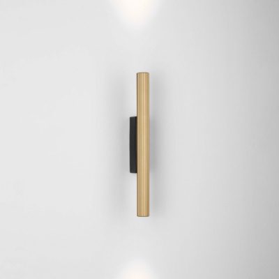 Prosty kinkiet ścienny Velasco w złotym kolorze