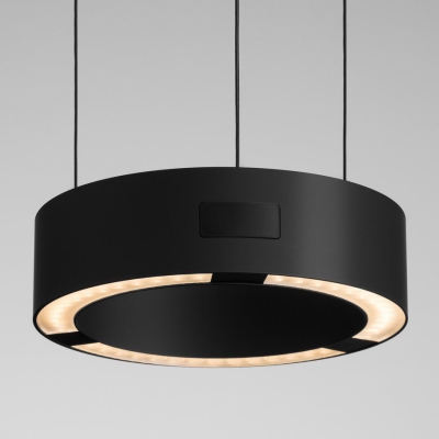 Nowoczesna lampa wisząca Almay z czarnym kloszem