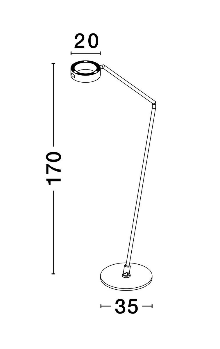 Czarna lampa podłogowa Almay do salonu