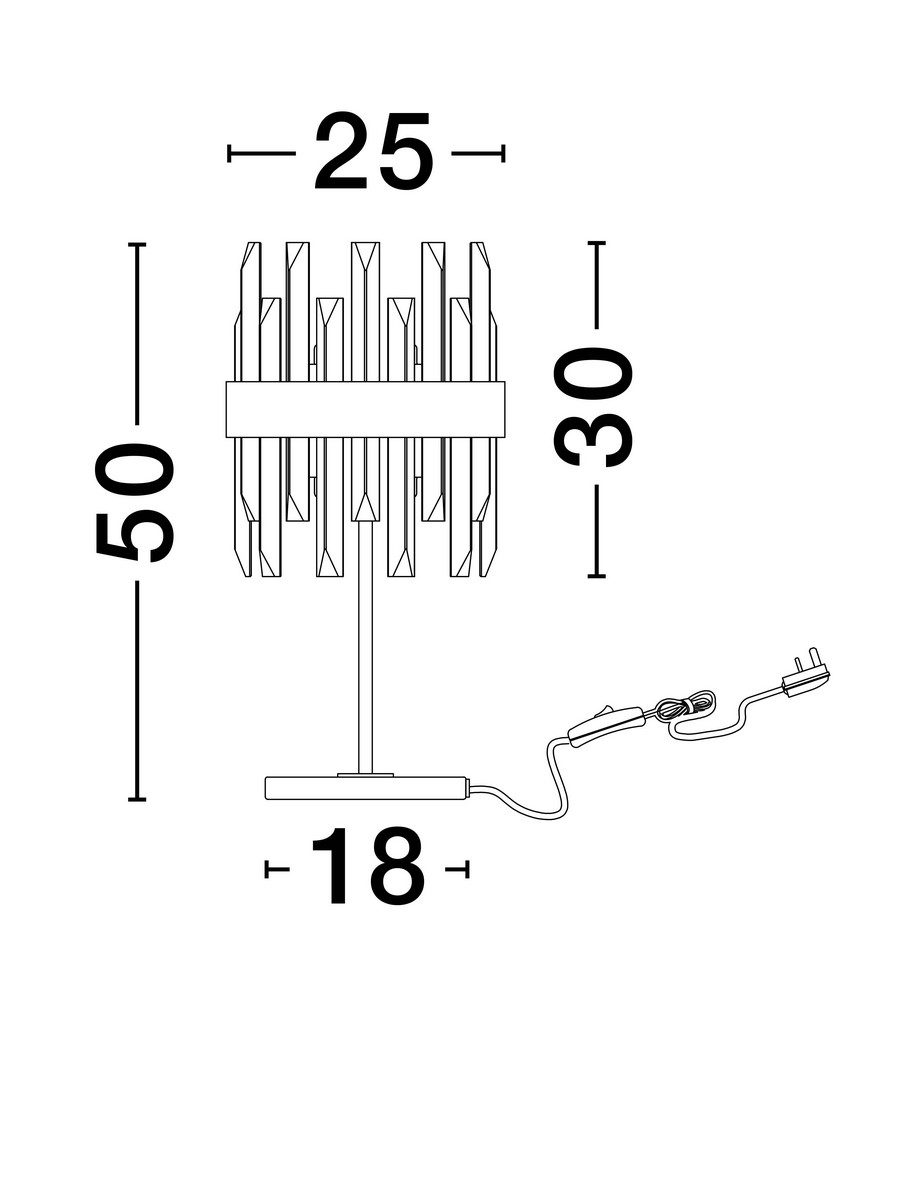 Złota lampa stołowa Cholula na okrągłej podstawie