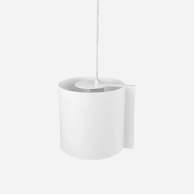 Funkcjonalna lampa wisząca Wum w białym kolorze