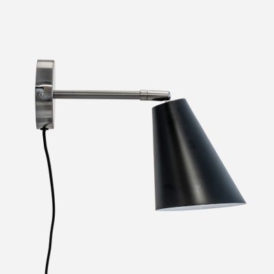 Metalowy kinkiet ścienny Oswald z wtyczką