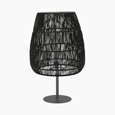 Czarna lampa stołowa Agnar B na taras