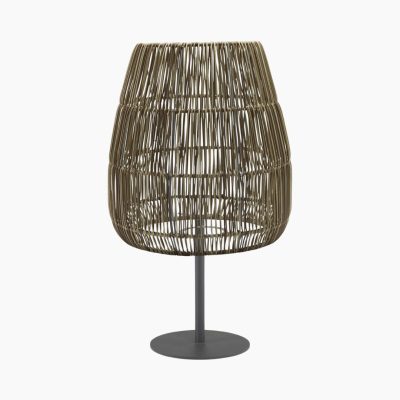 Zewnętrzna lampa stołowa Agnar B na metalowej podstawie