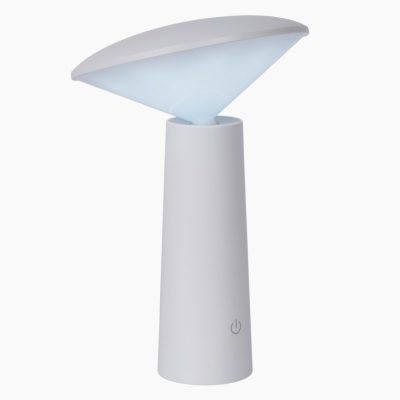 Biała lampa zewnętrzna Jive LED w nietypowym kształcie