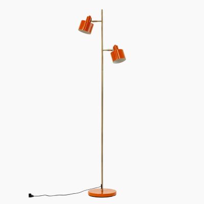 Metalowa lampa podłogowa Ocean 2 w pomarańczowym kolorze