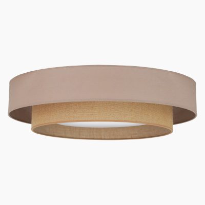 Plafon Luneta LED z abażurem w kolorze cappucino