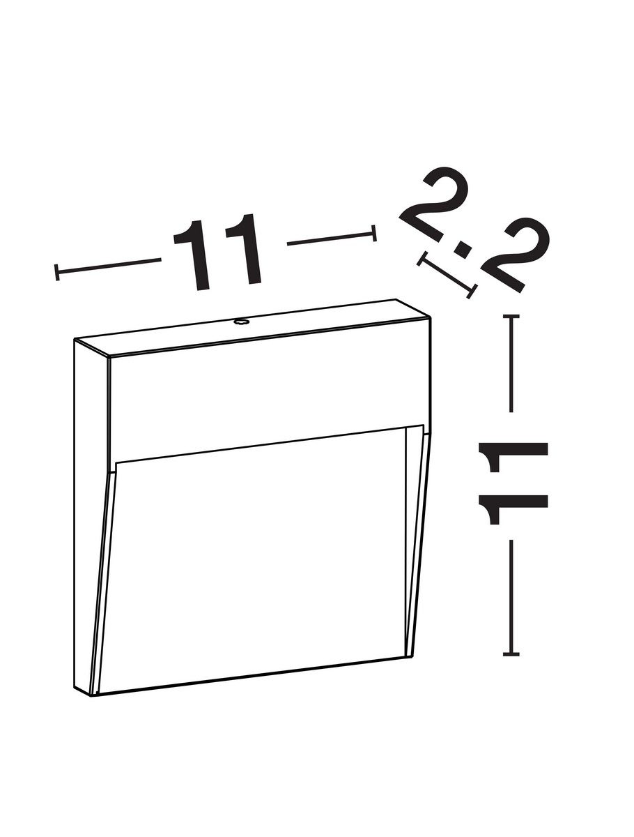 Kwadratowy kinkiet elewacyjny Imperial A LED