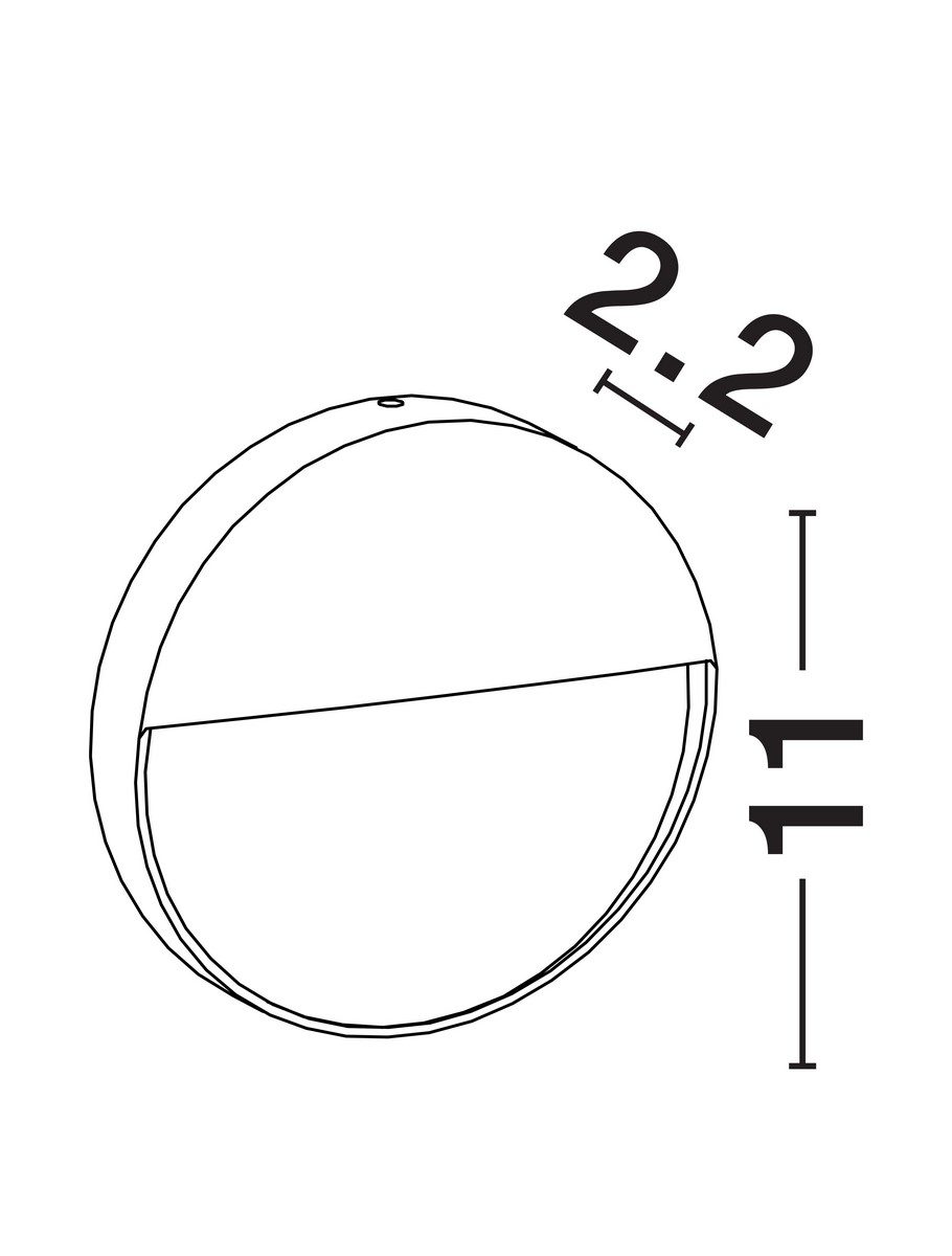 Okrągła lampa ścienna Imperial B do ogrodu
