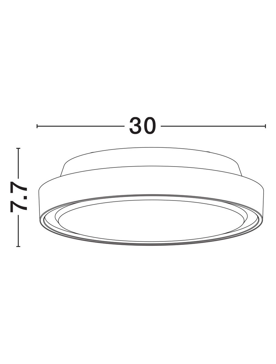 Okrągły plafon sufitowy Mollendo LED do ogrodu