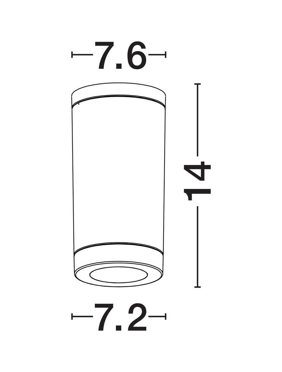 Czarny spot sufitowy Tarapoto do ogrodu