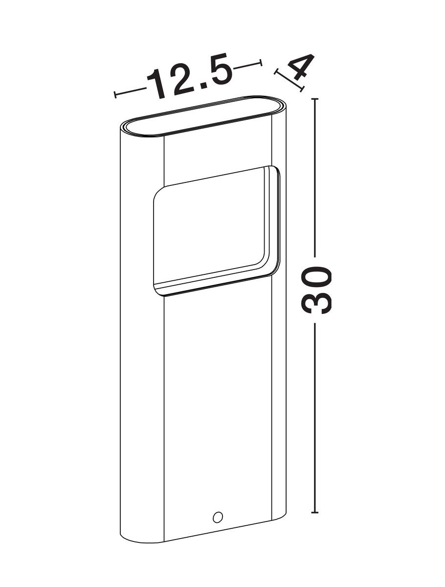 Czarny słupek ogrodowy Arbieto o matowym wykończeniu