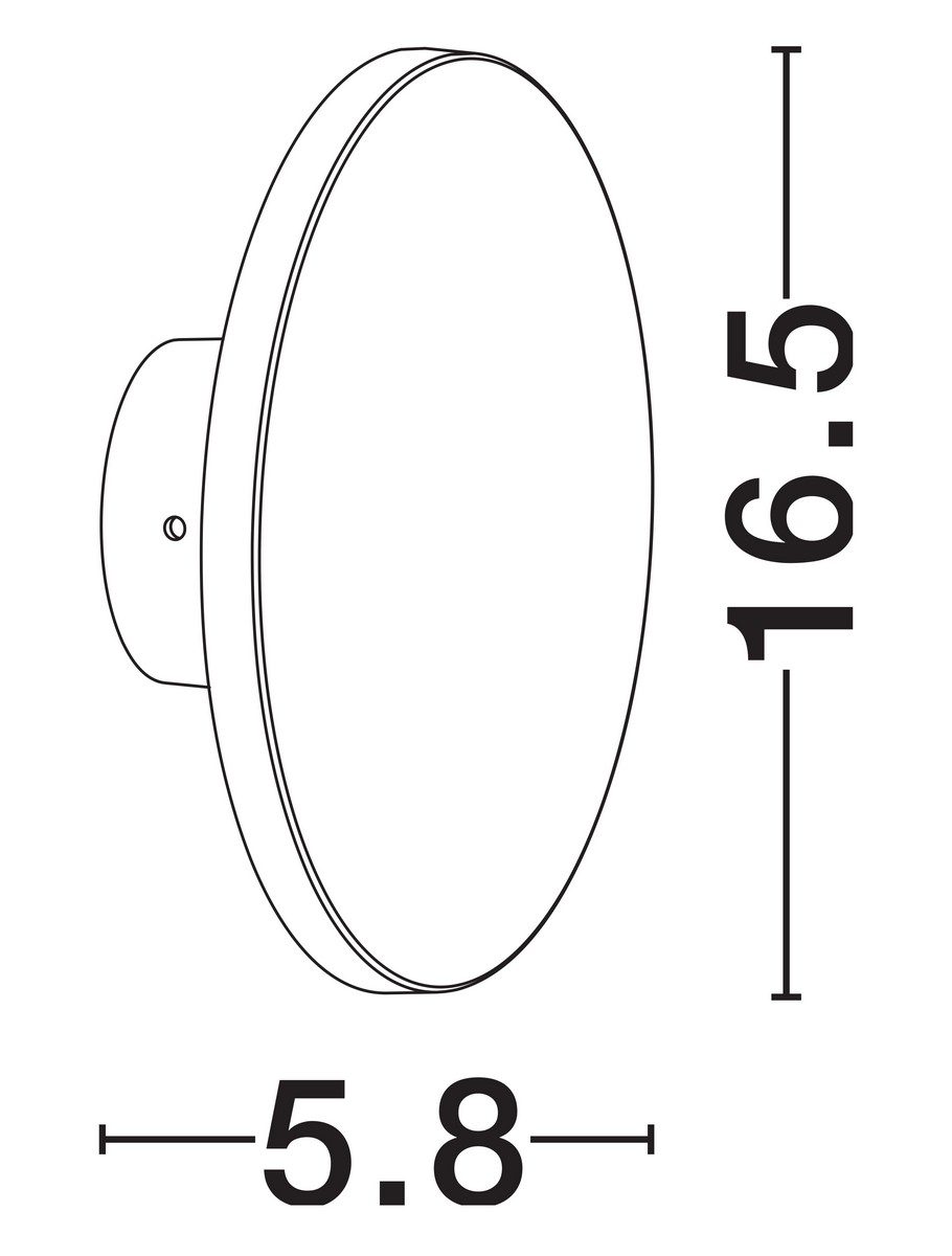 Okrągły kinkiet elewacyjny Boyuibe w klasycznym kolorze