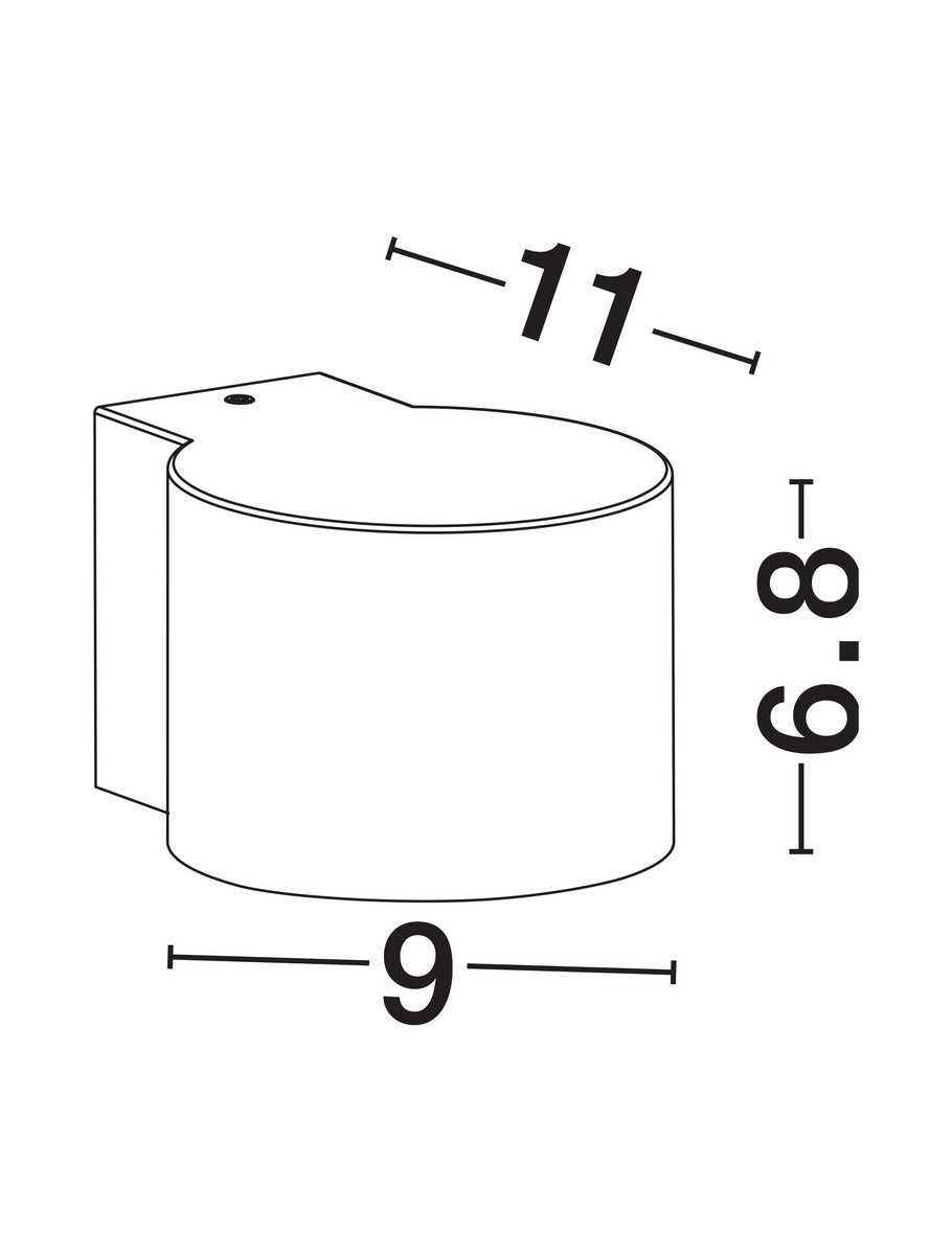 Zewnętrzny kinkiet Cabezas B z metalowym kloszem