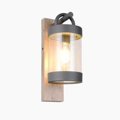 Metalowy kinkiet elewacyjny Sambesi z włącznikiem