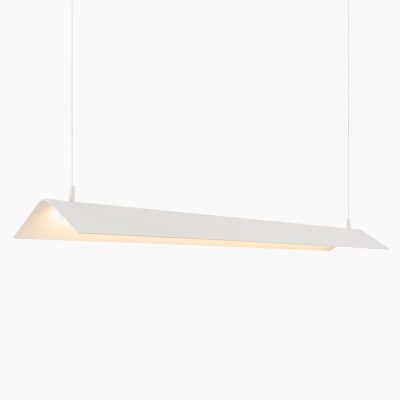 Listwowa lampa wisząca w białym kolorze Elva