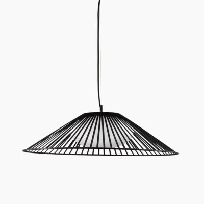 Druciana lampa wisząca Pena LED w czarnym kolorze