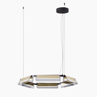 Elegancka lampa wisząca Roca LED na okrągłej podsufitce