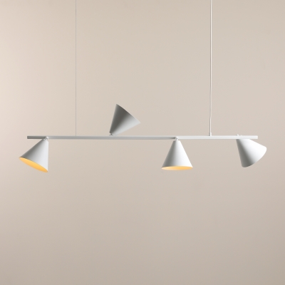 Biała lampa wisząca Form 4 - listwa