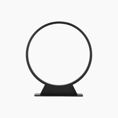 Okrągła lampa zewnętrzna Babasac LED w czarnym kolorze