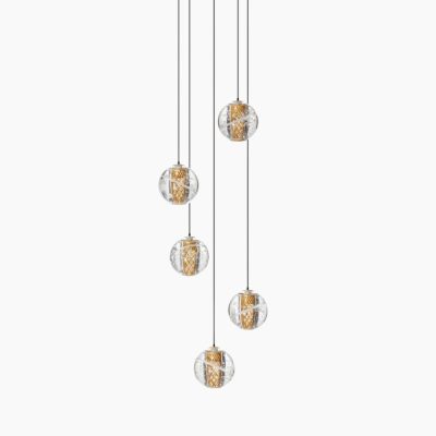 Kaskadowa lampa Cuyo 5 LED na okrągłej podsufitce