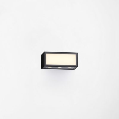 Prostokątna lampa ścienna Cobija LED w czarnym kolorze