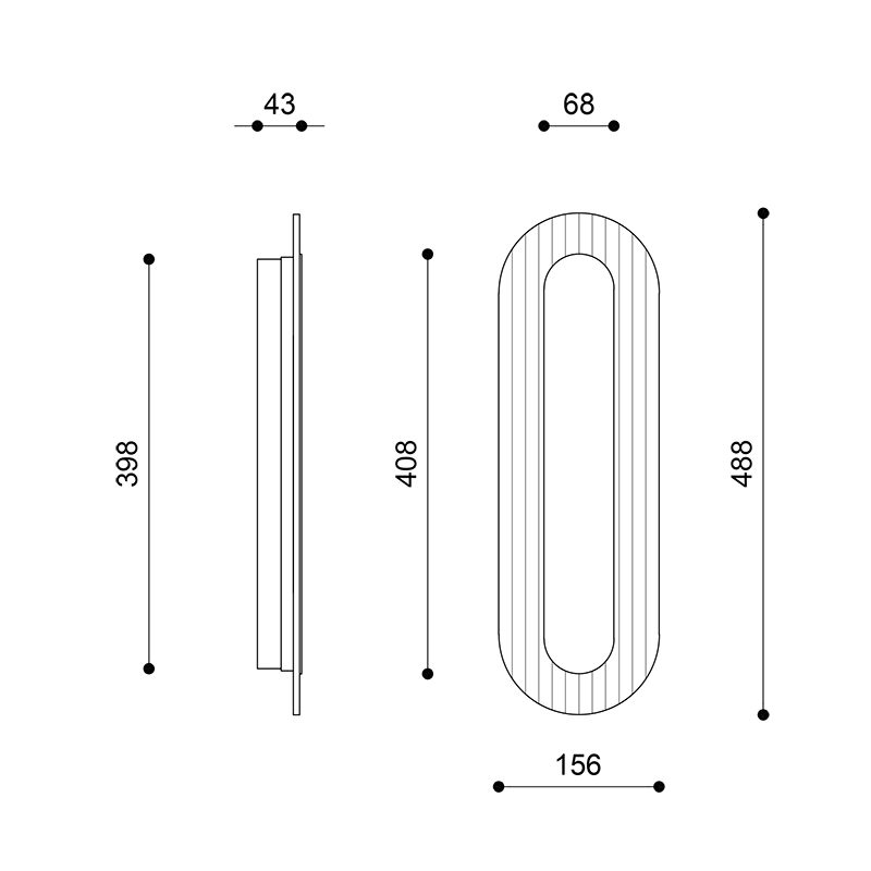 Oliwkowy kinkiet ścienny RIFLO W B