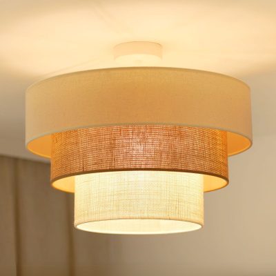 Beżowa lampa sufitowa Denver Luneta