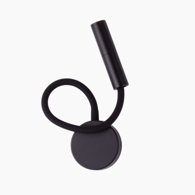 Czarny kinkiet ścienny Viru LED o prostym designie