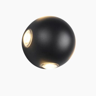 Czarny kinkiet elewacyjny Avisio LED wykonany z metalu