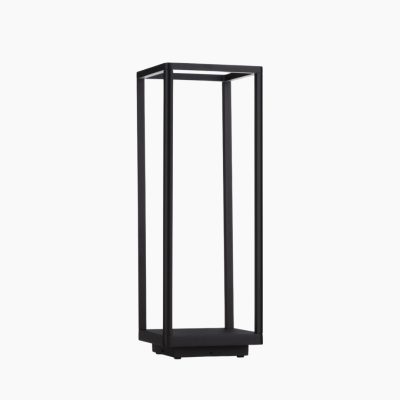 Czarny słupek ogrodowy Marcos LED wykonany z metalu