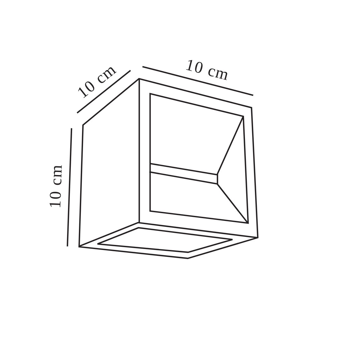 Kwadratowy kinkiet elewacyjny Rivo w czarnym kolorze