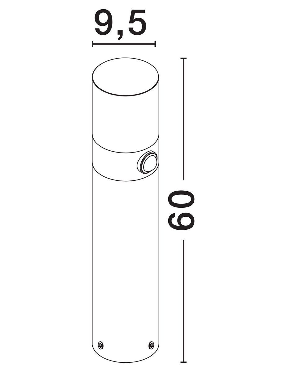 Czarna lampa dogruntowa Jujuy LED z czujnikiem ruchu