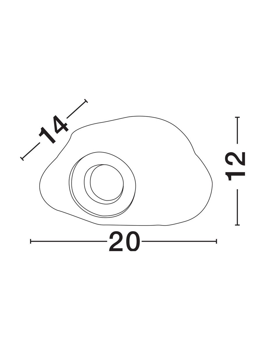 Betonowa lampa zewnętrzna Negro imitująca kamień