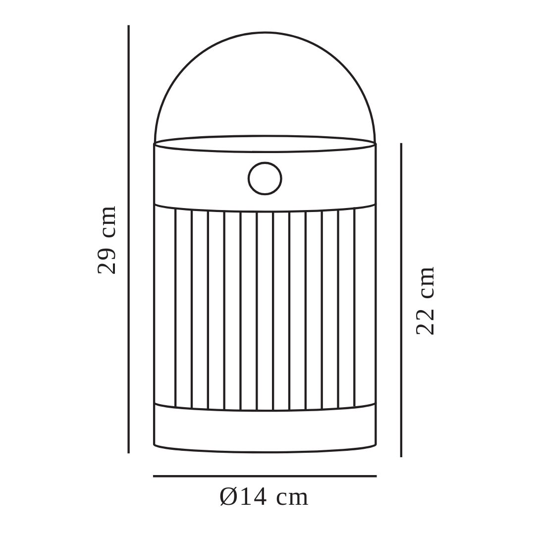 Ściemnialna lampa stołowa Coupar do ogrodu