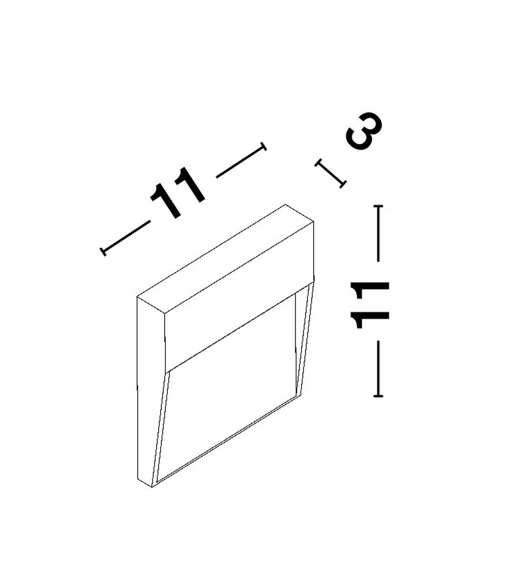 Prosty kinkiet elewacyjny Casma LED w białym kolorze