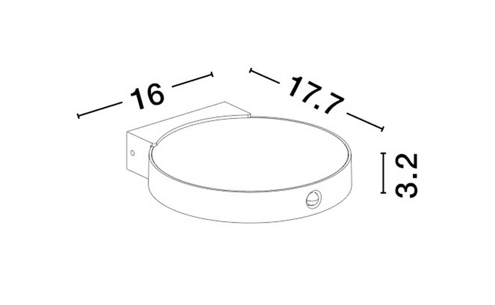 Okrągły kinkiet elewacyjny Krause z czujnikiem ruchu