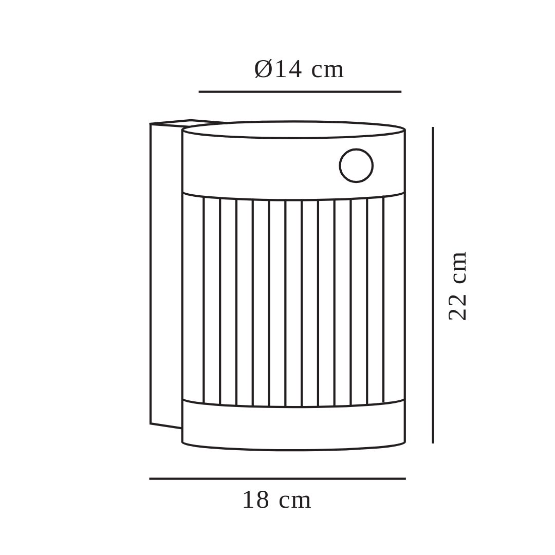 Nowoczesny kinkiet elewacyjny Coupar z czujnikiem ruchu