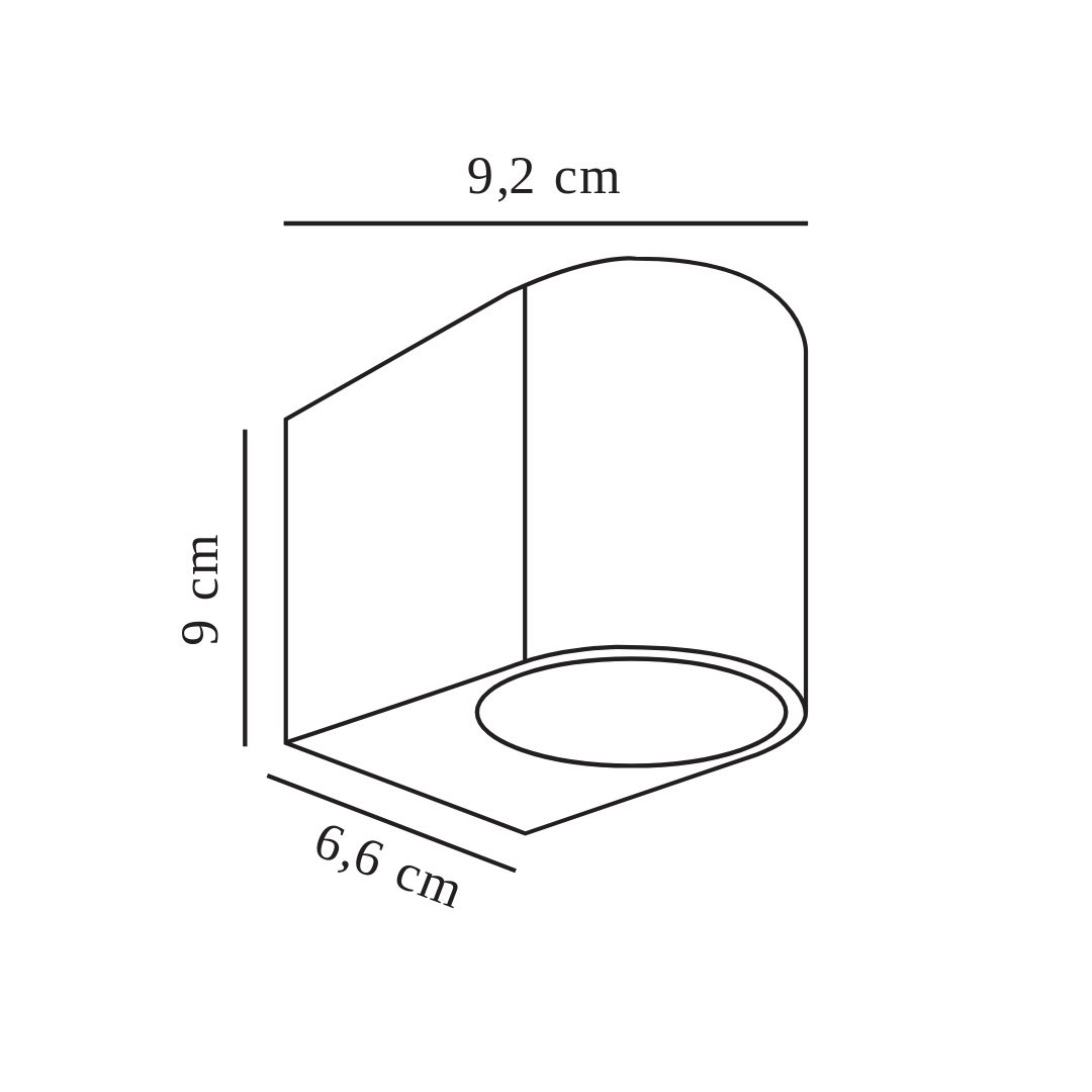 Prosty kinkiet elewacyjny Dion w czarnym kolorze