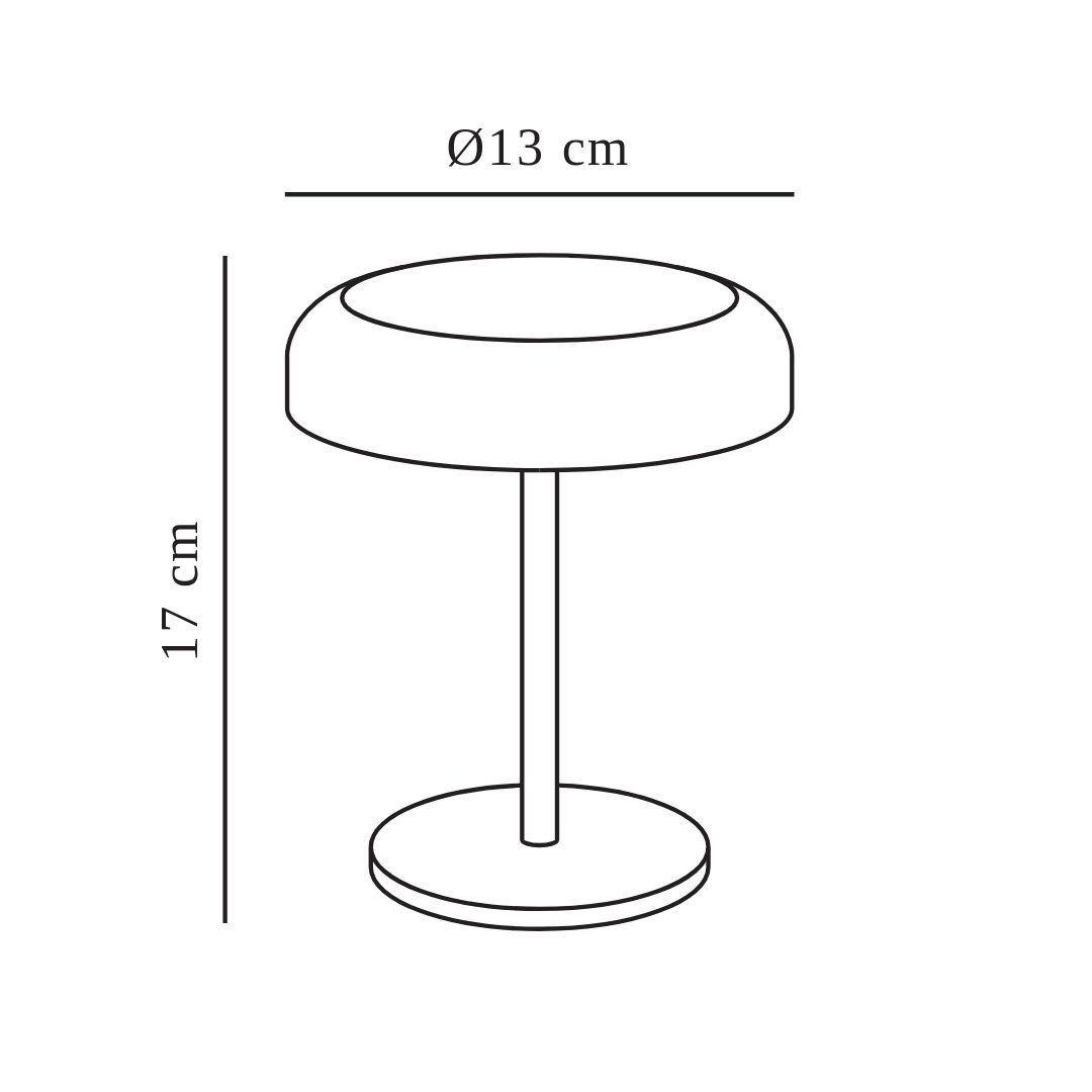 Metalowa lampa stołowa Elmer LED do ogrodu