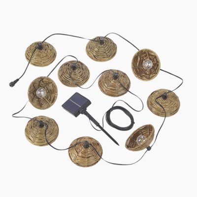 Solarna girlanda Mood Hybrid LED z plecionymi abażurami