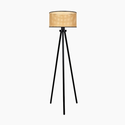 Lampa podłogowa Roller na czarnym trójnogu