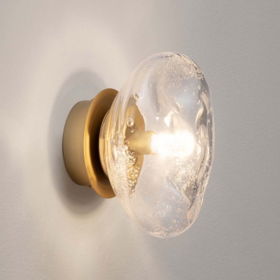 Unikatowy kinkiet ścienny Nayarit z transparentnym kloszem