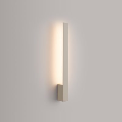 Minimalistyczna lampa ścienna Lahti S w jasnobeżowym kolorze