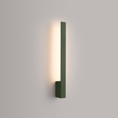 Prosty kinkiet LED Lahti S oliwkowy