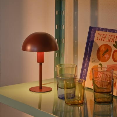 Bordowa lampa stołowa Ellen Mini do salonu